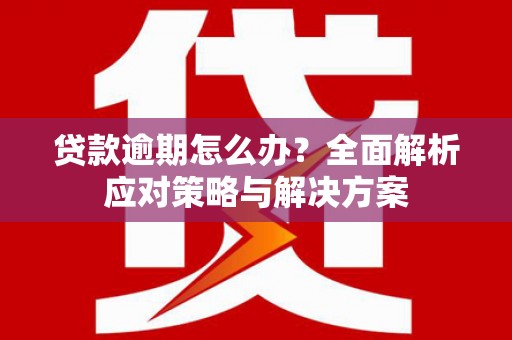 夏县贷款逾期怎么办？全面解析应对策略与解决方案