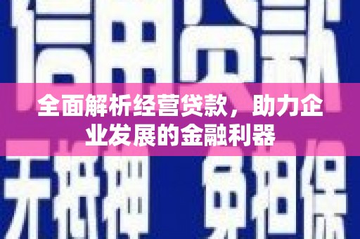 夏县全面解析经营贷款，助力企业发展的金融利器