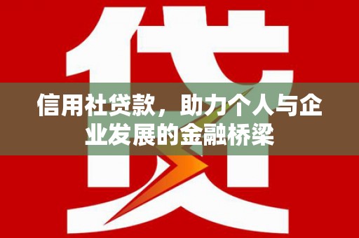 夏县信用社贷款，助力个人与企业发展的金融桥梁