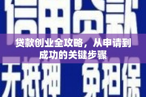 夏县贷款创业全攻略，从申请到成功的关键步骤
