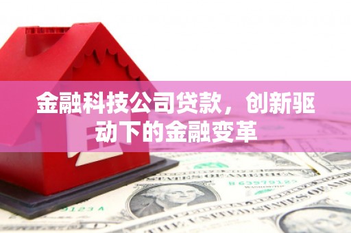 夏县金融科技公司贷款，创新驱动下的金融变革