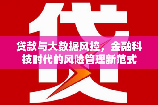 夏县贷款与大数据风控，金融科技时代的风险管理新范式