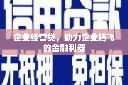 夏县企业经营贷，助力企业腾飞的金融利器
