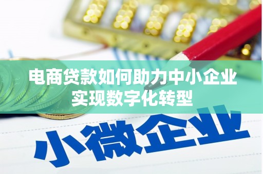 夏县电商贷款如何助力中小企业实现数字化转型