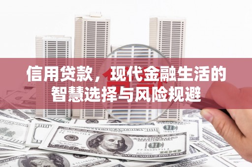 夏县信用贷款，现代金融生活的智慧选择与风险规避