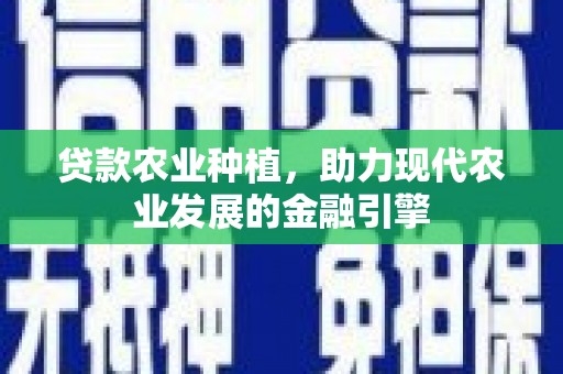 夏县贷款农业种植，助力现代农业发展的金融引擎