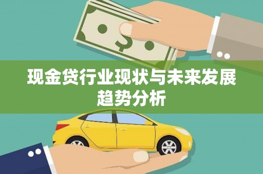 夏县现金贷行业现状与未来发展趋势分析
