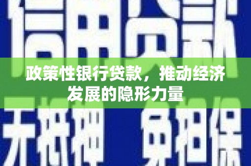 夏县政策性银行贷款，推动经济发展的隐形力量