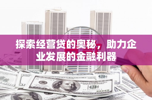 夏县探索经营贷的奥秘，助力企业发展的金融利器