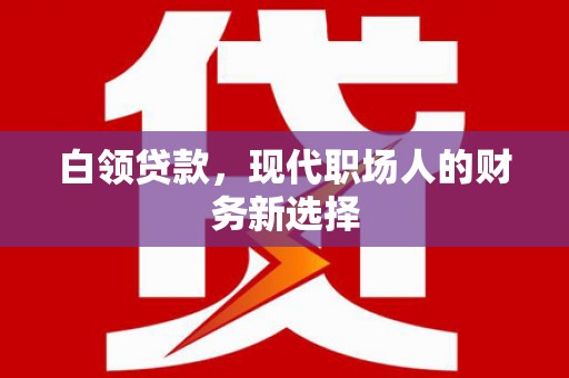 夏县白领贷款，现代职场人的财务新选择