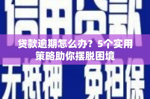 夏县贷款逾期怎么办？5个实用策略助你摆脱困境