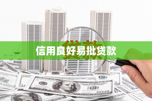 夏县信用良好易批贷款