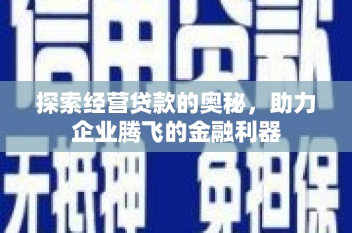 夏县探索经营贷款的奥秘，助力企业腾飞的金融利器