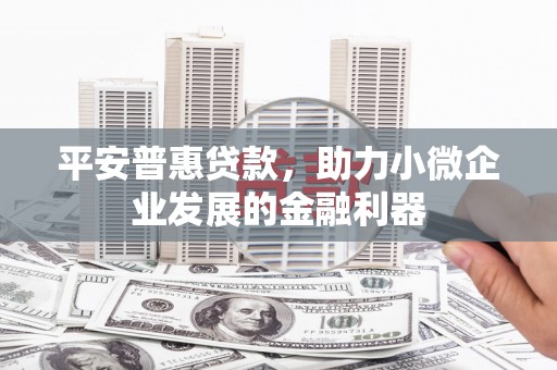 夏县平安普惠贷款，助力小微企业发展的金融利器