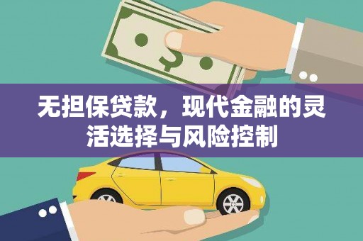 夏县无担保贷款，现代金融的灵活选择与风险控制