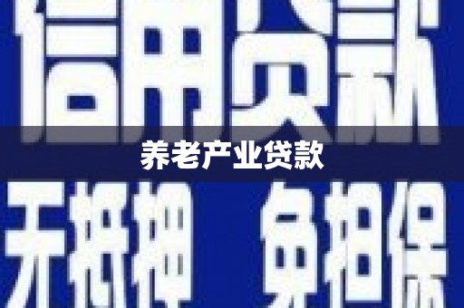 夏县养老产业贷款