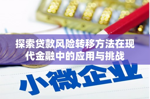 夏县探索贷款风险转移方法在现代金融中的应用与挑战