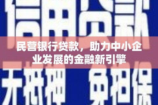 夏县民营银行贷款，助力中小企业发展的金融新引擎