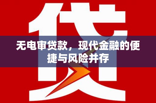 夏县无电审贷款，现代金融的便捷与风险并存