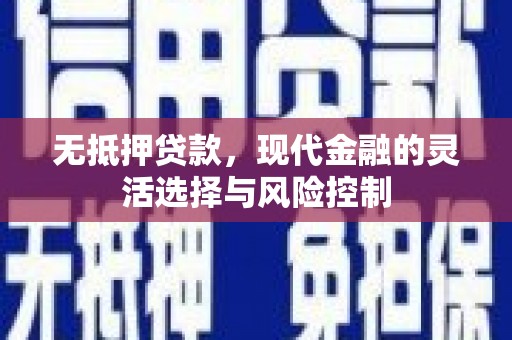 夏县无抵押贷款，现代金融的灵活选择与风险控制