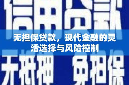 夏县无担保贷款，现代金融的灵活选择与风险控制