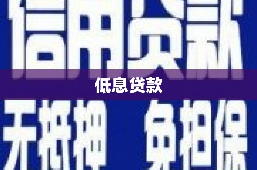 夏县低息贷款