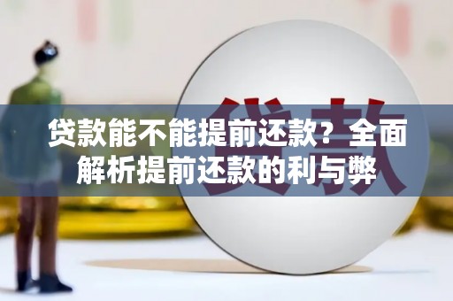夏县贷款能不能提前还款？全面解析提前还款的利与弊