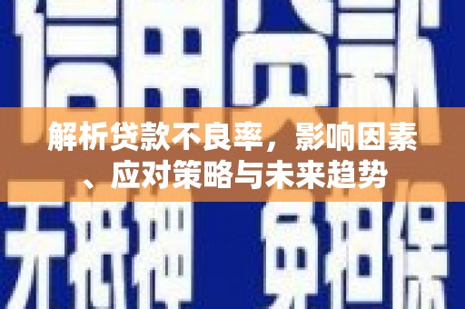 夏县解析贷款不良率，影响因素、应对策略与未来趋势