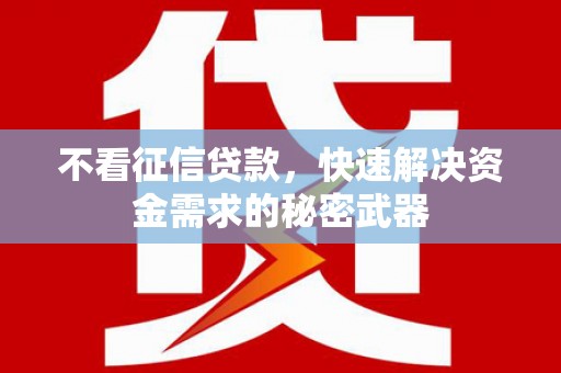 夏县不看征信贷款，快速解决资金需求的秘密武器