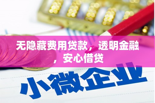 夏县无隐藏费用贷款，透明金融，安心借贷