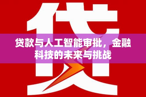 夏县贷款与人工智能审批，金融科技的未来与挑战