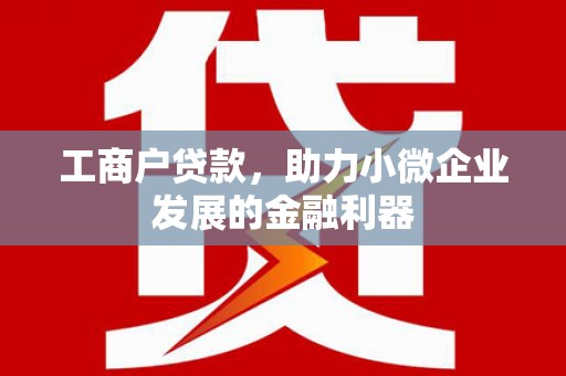 夏县工商户贷款，助力小微企业发展的金融利器