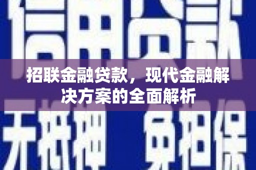 夏县招联金融贷款，现代金融解决方案的全面解析