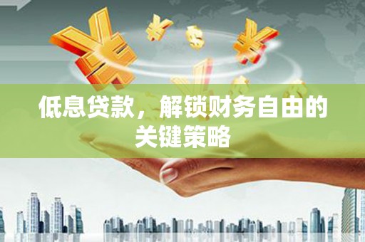 夏县低息贷款，解锁财务自由的关键策略