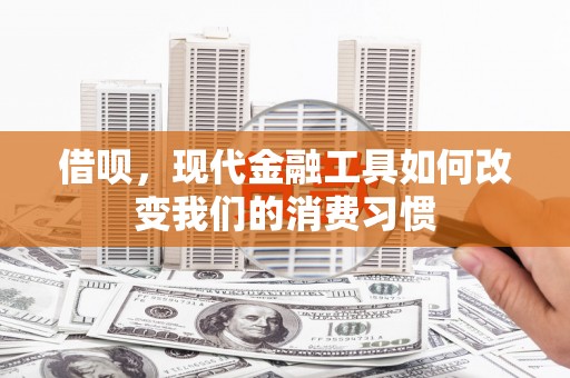 夏县借呗，现代金融工具如何改变我们的消费习惯