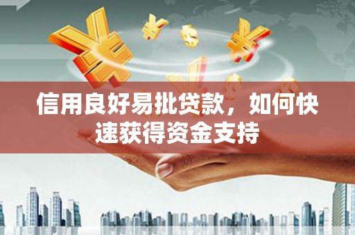 夏县信用良好易批贷款，如何快速获得资金支持