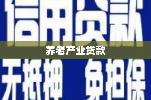 夏县养老产业贷款