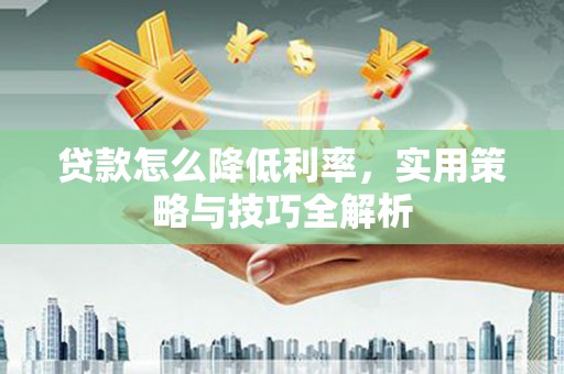 夏县贷款怎么降低利率，实用策略与技巧全解析
